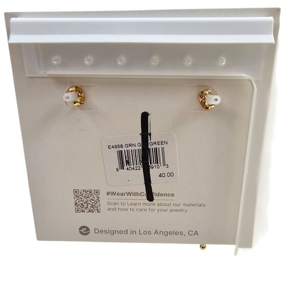 Ettika 18K Gold Plated‎ Emerald City Waterfall Earrings - Picture 5 of 6